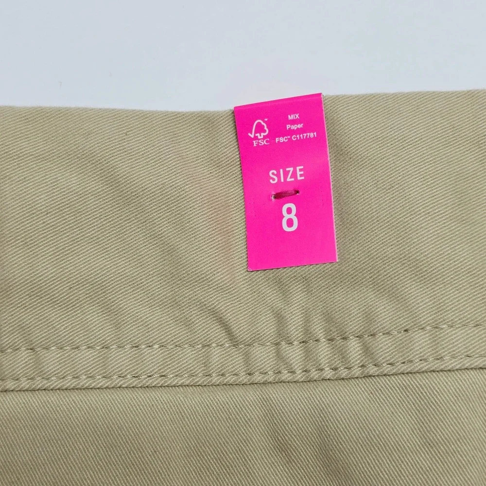 The Children's Place Girls School Uniform Set 3 Blue Polos & Khaki Skort Size 8